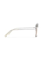 CHANEL Schmetterlingsförmige Sonnenbrille mit Perlen, Farbe: C12473 - SILBER/ HELLBRAUN (Bild 1)