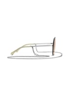 CHANEL Runde Sonnenbrille, Farbe: C12473 - SILBER/ ROSE (Bild 1)