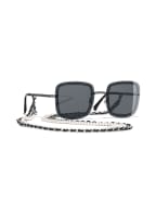 CHANEL Quadratische Sonnenbrille , Farbe: C108S4 - SCHWARZ/ GRAU (Bild 1)