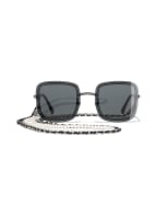CHANEL Quadratische Sonnenbrille , Farbe: C108S4 - SCHWARZ/ GRAU (Bild 1)