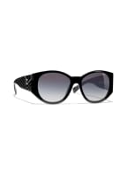 CHANEL Ovale Sonnenbrille, Farbe: C501S8 - SCHWARZ/ GRAU POLARISIERT (Bild 1)