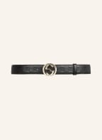 GUCCI Ledergürtel, Farbe: SCHWARZ/ GOLD (Bild 1)