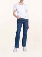 BOVIVA T-shirt with decorative gems, Color: WHITE (Image 1)