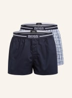 BOSS 2er-Pack Web-Boxershorts, Farbe: DUNKELBLAU/ WEISS/ HELLBLAU (Bild 1)