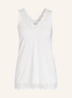 rosemunde Top with lace trim, Color: CREAM (Image 1)