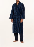 SCHIESSER Herren-Bademantel, Farbe: DUNKELBLAU/ BLAU GESTREIFT (Bild 1)