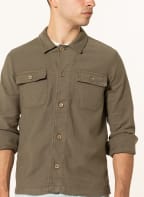 OLYMP Overshirt mit Leinen, Farbe: OLIV (Bild 1)