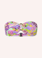 VILEBREQUIN Bandeau bikini top RAINBOW FLOWERS LUNE , Color: LIGHT PURPLE/ FUCHSIA/ LIGHT GREEN (Image 1)