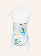 VILEBREQUIN Bandeau-Badeanzug BELLE DES CHAMPS, Farbe: HELLBLAU/ HELLORANGE/ PETROL (Bild 1)