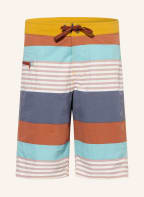 patagonia Badeshorts mit UV-Schutz 50+, Farbe: TÜRKIS/ HELLBRAUN/ WEISS (Bild 1)