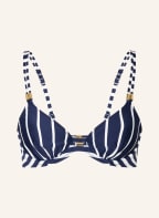 MARIE JO Bügel-Bikini-Top CADIZ, Farbe: DUNKELBLAU/ WEISS (Bild 1)