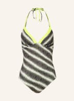 MARIE JO Neckholder-Badeanzug MURCIA , Farbe: SCHWARZ/ WEISS/ NEONGELB (Bild 1)
