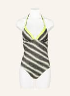 MARIE JO Neckholder-Badeanzug MURCIA , Farbe: SCHWARZ/ WEISS/ NEONGELB (Bild 1)