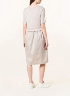FFC Jerseykleid im Materialmix, Farbe: TAUPE (Bild 1)