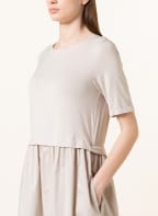 FFC Jerseykleid im Materialmix, Farbe: TAUPE (Bild 1)
