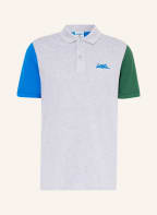 LACOSTE L!VE Piqué-Poloshirt Relaxed Fit, Farbe: GRAU/ DUNKELGRÜN/ BLAU (Bild 1)