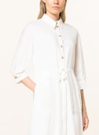 MARC CAIN Shirt dress with linen and 3/4 sleeves, Color: 110 off (Image 1)