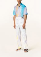 FENDI Short-sleeved shirt comfort fit, Color: NEON BLUE/ LIGHT PURPLE/ YELLOW (Image 1)