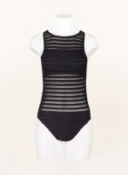 LAUREN RALPH LAUREN Swimsuit OTTOMAN STRIPE, Color: BLACK (Image 1)