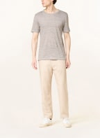 CINQUE T-Shirt CILUKE aus Leinen, Farbe: DUNKELBRAUN/ WEISS (Bild 1)