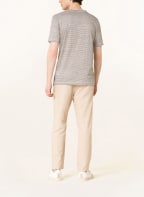 CINQUE T-Shirt CILUKE aus Leinen, Farbe: DUNKELBRAUN/ WEISS (Bild 1)