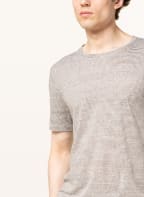CINQUE T-Shirt CILUKE aus Leinen, Farbe: DUNKELBRAUN/ WEISS (Bild 1)