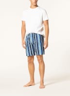 mey Lounge-Shorts Serie MAASTRICHT, Farbe: WEISS/ DUNKELBLAU/ DUNKELGRÜN (Bild 1)