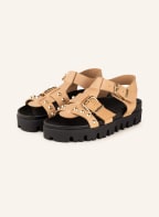 INUOVO Sandals, Color: LIGHT BROWN/ GOLD (Image 1)