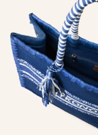 DE SIENA Shopper MYKONOS with decorative beads, Color: BLUE/ ECRU (Image 1)