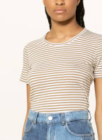 Marc O'Polo DENIM T-Shirt, Farbe: WEISS/ COGNAC (Bild 1)