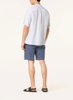 TOMMY HILFIGER Short-sleeved shirt casual fit made of linen with stand-up collar, Color: WHITE (Image 1)