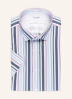 OLYMP Kurzarm-Hemd Level Five 24/Seven body fit aus Jersey , Farbe: WEISS/ HELLBLAU/ DUNKELBLAU (Bild 1)