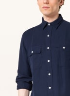 POLO RALPH LAUREN Hemd Custom Fit mit Leinen und Seide, Farbe: DUNKELBLAU (Bild 1)