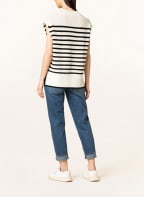 CLOSED Sleeveless sweater, Color: BLACK/ WHITE (Image 1)