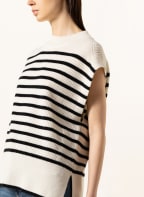 CLOSED Sleeveless sweater, Color: BLACK/ WHITE (Image 1)