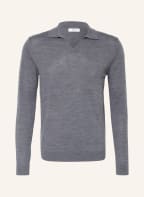 REISS Strick-Poloshirt MILBURN aus Merinowolle, Farbe: DUNKELGRAU (Bild 1)