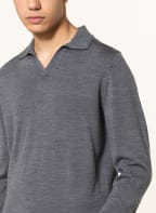 REISS Strick-Poloshirt MILBURN aus Merinowolle, Farbe: DUNKELGRAU (Bild 1)