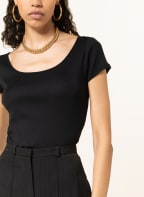TOTEME T-Shirt mit Seide , Farbe: SCHWARZ (Bild 1)