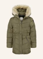 GARCIA Steppmantel mit abnehmbarem Kunstpelz, Farbe: KHAKI (Bild 1)