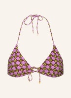 TORY BURCH Triangle bikini top LILAC LOGO, Color: LIGHT PURPLE/ DARK RED/ YELLOW (Image 1)