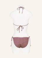 TORY BURCH Triangle bikini top LILAC LOGO, Color: LIGHT PURPLE/ DARK RED/ YELLOW (Image 1)