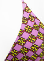 TORY BURCH Triangle bikini top LILAC LOGO, Color: LIGHT PURPLE/ DARK RED/ YELLOW (Image 1)