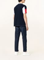 HACKETT LONDON Piqué polo shirt, Color: WHITE/ DARK BLUE (Image 1)