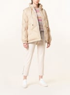 MARC CAIN Down jacket with detachable sleeves, Color: BEIGE (Image 1)