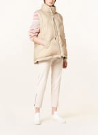 MARC CAIN Down jacket with detachable sleeves, Color: BEIGE (Image 1)