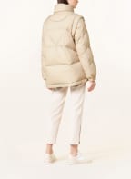 MARC CAIN Down jacket with detachable sleeves, Color: BEIGE (Image 1)