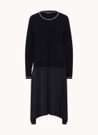 MARC CAIN Kleid im Materialmix, Farbe: 395 MIDNIGHT BLUE (Bild 1)