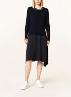 MARC CAIN Kleid im Materialmix, Farbe: 395 MIDNIGHT BLUE (Bild 1)