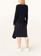 MARC CAIN Kleid im Materialmix, Farbe: 395 MIDNIGHT BLUE (Bild 1)