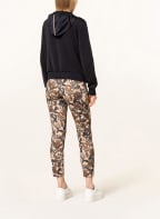 MARC CAIN Bomber jacket with tuxedo stripes and glitter thread, Color: 623 light brown (Image 1)